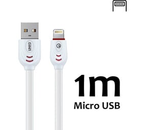 TUNIQ UNIQ Lightning USB Kabel - USB To Lightning charging Cable 2.1A 100CM - Weiß