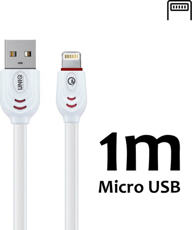 TUNIQ UNIQ Lightning USB Kabel - USB To Lightning charging Cable 2.1A 100CM - Weiß TUNIQ UNIQ Lightning USB Kabel - USB To Lightning charging Cable 2.1A 100CM - Weiß