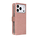 TUNIQ TUNIQ iPhone 18 Pro Back cover case - PU+TPU Booktype Case - Rose Gold