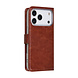 TUNIQ TUNIQ iPhone 18 Pro Back cover case - PU+TPU Booktype Case - Brown