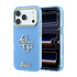 Guess iPhone 18 Pro Back cover coque - HC IML 4G Script Metal - Bleu clair Guess iPhone 18 Pro Back cover coque - HC IML 4G Script Metal - Bleu clair