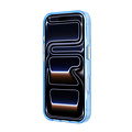 Guess Guess iPhone 18 Pro/iPhone 17 Pro Hardcasehoesje IML 4G Metalen schriftlogo - Lichtblauw