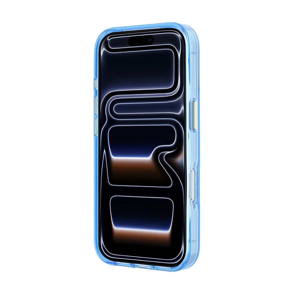 Guess Guess iPhone 18 Pro Back-Cover hul - HC IML 4G Script Metal - Hellblau