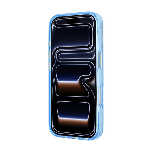 Guess Guess iPhone 18 Pro/iPhone 17 Pro Coque rigide IML 4G Logo manuscrit en métal - Bleu clair