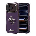 Guess Guess iPhone 18 Pro/iPhone 17 Pro Hartschalenhülle IML 4G Metall-Schriftlogo - Bordeaux