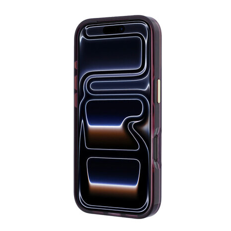 Guess Guess iPhone 18 Pro Backcover hoesje - HC IML 4G Script Metal - Burgundy Guess Guess iPhone 18 Pro Backcover hoesje - HC IML 4G Script Metal - Burgundy