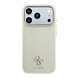 Guess Guess iPhone 18 Pro Back cover case - HC Magsafe PU Stripe HS Peony 4G Logo - Beige