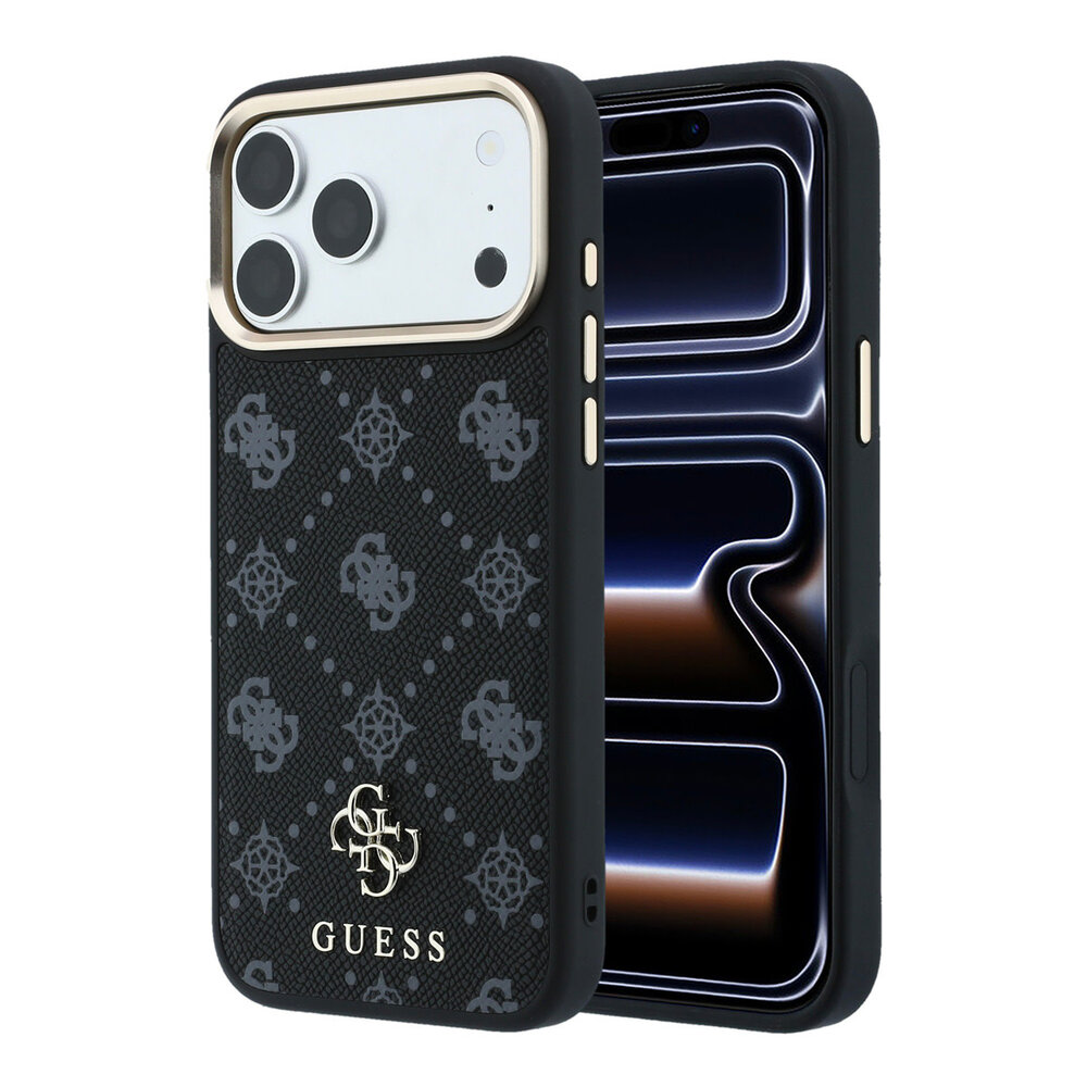 Guess Guess iPhone 18 Pro Max Back cover case - HC Magsafe Peony HS 4G Small Logo - Black