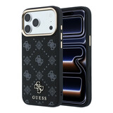 Guess Guess iPhone 18 Pro Max Back cover coque - HC Magsafe Peony HS 4G Small Logo - Noir Guess Guess iPhone 18 Pro Max Back cover coque - HC Magsafe Peony HS 4G Small Logo - Noir