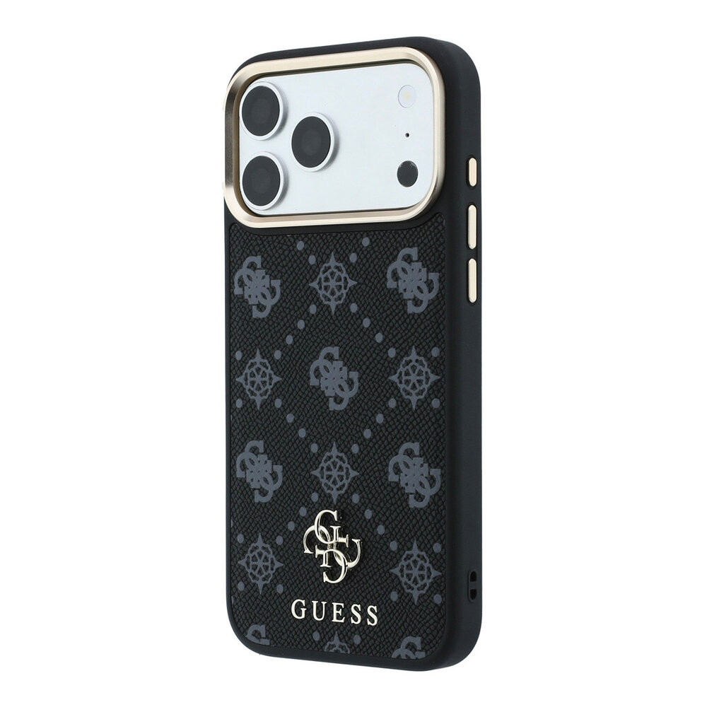 Guess Guess iPhone 18 Pro Max Back cover case - HC Magsafe Peony HS 4G Small Logo - Black