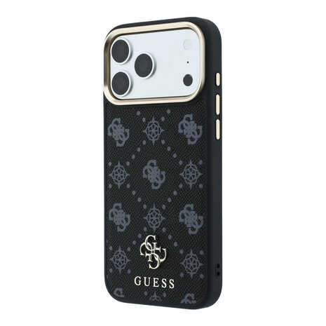 Guess Guess iPhone 18 Pro Max Back cover case - HC Magsafe Peony HS 4G Small Logo - Black