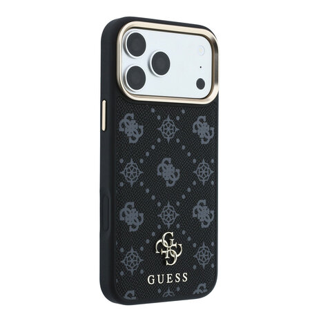 Guess Guess iPhone 18 Pro Max Back cover case - HC Magsafe Peony HS 4G Small Logo - Black