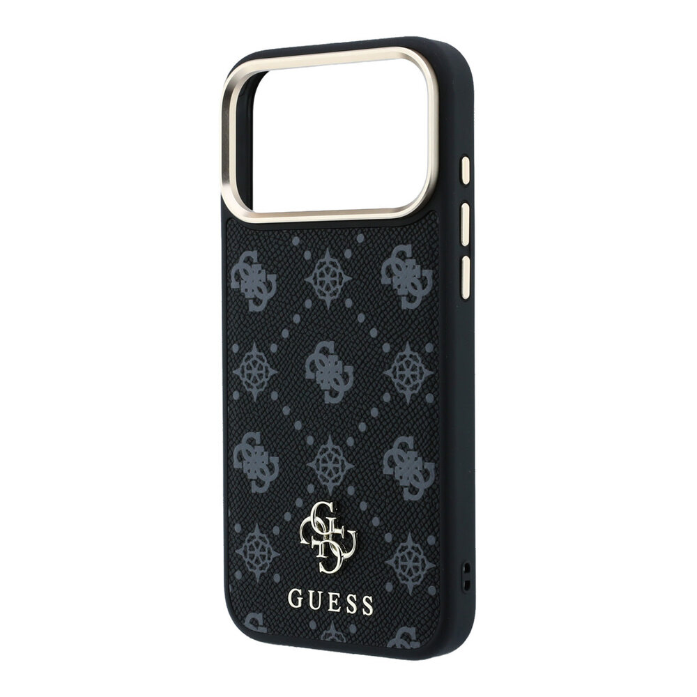 Guess Guess iPhone 18 Pro Max Back cover case - HC Magsafe Peony HS 4G Small Logo - Black