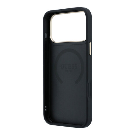 Guess Guess iPhone 18 Pro Max Back cover case - HC Magsafe Peony HS 4G Small Logo - Black