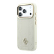 Guess Guess iPhone 18 Pro Max Back-Cover hul - HC Magsafe PU Stripe HS Peony 4G Logo - Beige