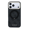 Guess Guess iPhone 18 Pro Max/iPhone 17 Pro Max Hartschalenhülle MagSafe PU 4G 360° Ringständer Klassisches Logo - Schwarz