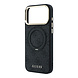 Guess Guess iPhone 18 Pro Max Back cover case - HC Magsafe Ring Stand 360 4G PU Classic Logo - Black
