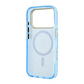 Guess Guess iPhone 18 Pro Max/iPhone 17 Pro Max Hartschalenhülle MagSafe IML Leopardenmuster Glitzer Dreieckiges Logo - Hellblau