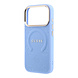Guess Guess iPhone 18 Pro Max Backcover hoesje - HC Magsafe Saffiano HS Peony & Ring - LichtBlauw Guess Guess iPhone 18 Pro Max Backcover hoesje - HC Magsafe Saffiano HS Peony & Ring - LichtBlauw