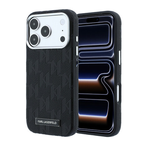 Karl Lagerfeld Karl Lagerfeld iPhone 18 Pro Backcover hoesje - HC Magsafe SW Grained PU HS Mono Resin Logo - Zwart Karl Lagerfeld Karl Lagerfeld iPhone 18 Pro Backcover hoesje - HC Magsafe SW Grained PU HS Mono Resin Logo - Zwart