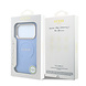 Guess Guess iPhone 18 Pro Max Back cover case - HC Magsafe Saffiano HS Peony & Ring - Light Blue