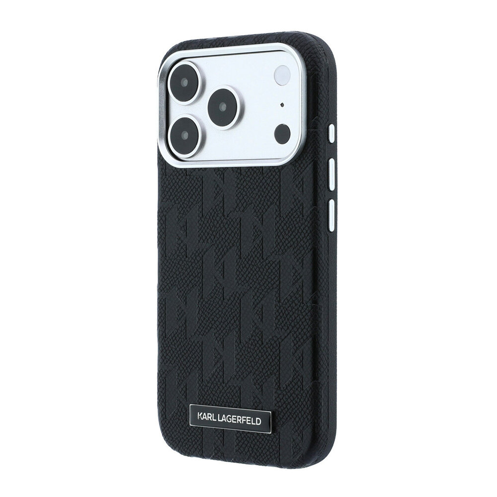 Karl Lagerfeld Karl Lagerfeld iPhone 18 Pro Back-Cover hul - HC Magsafe SW Grained PU HS Mono Resin Logo - Schwarz Karl Lagerfeld Karl Lagerfeld iPhone 18 Pro Back-Cover hul - HC Magsafe SW Grained PU HS Mono Resin Logo - Schwarz