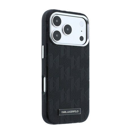 Karl Lagerfeld Karl Lagerfeld iPhone 18 Pro Back-Cover hul - HC Magsafe SW Grained PU HS Mono Resin Logo - Schwarz Karl Lagerfeld Karl Lagerfeld iPhone 18 Pro Back-Cover hul - HC Magsafe SW Grained PU HS Mono Resin Logo - Schwarz