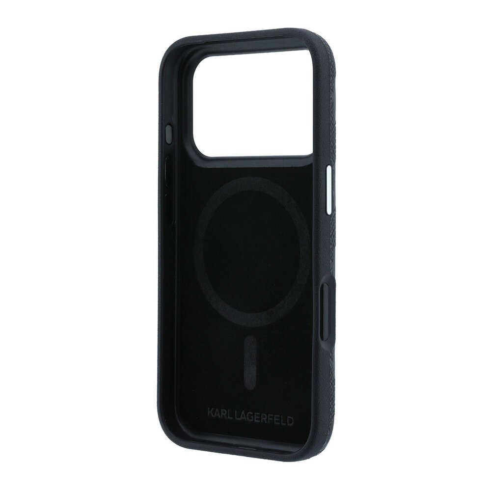 Karl Lagerfeld Karl Lagerfeld iPhone 18 Pro Back-Cover hul - HC Magsafe SW Grained PU HS Mono Resin Logo - Schwarz Karl Lagerfeld Karl Lagerfeld iPhone 18 Pro Back-Cover hul - HC Magsafe SW Grained PU HS Mono Resin Logo - Schwarz