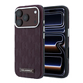 Karl Lagerfeld Karl Lagerfeld iPhone 18 Pro/iPhone 17 Pro Hartschalenhülle - MagSafe - SW - Genarbtes PU - HS - Mono-Harzlogo - Bordeauxrot