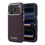 Karl Lagerfeld Karl Lagerfeld iPhone 18 Pro Backcover hoesje - HC Magsafe SW Grained PU HS Mono Resin Logo - Burgundy