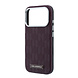 Karl Lagerfeld Karl Lagerfeld iPhone 18 Pro Back-Cover hul - HC Magsafe SW Grained PU HS Mono Resin Logo - Burgundy
