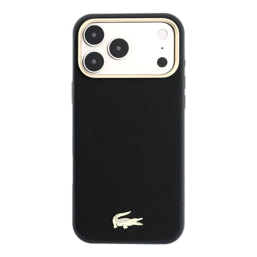 Lacoste Lacoste iPhone 18 Pro/iPhone 17 Pro Hartschalenhülle MagSafe PVC Champs Élysées Prägung - Schwarz