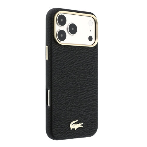 Lacoste Lacoste iPhone 18 Pro/iPhone 17 Pro Hartschalenhülle MagSafe PVC Champs Élysées Prägung - Schwarz