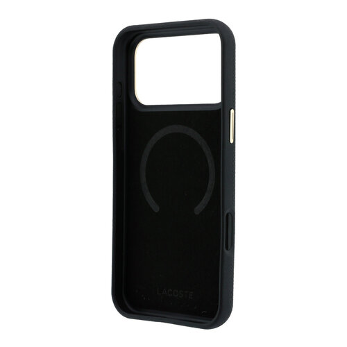 Lacoste Lacoste iPhone 18 Pro/iPhone 17 Pro Hartschalenhülle MagSafe PVC Champs Élysées Prägung - Schwarz