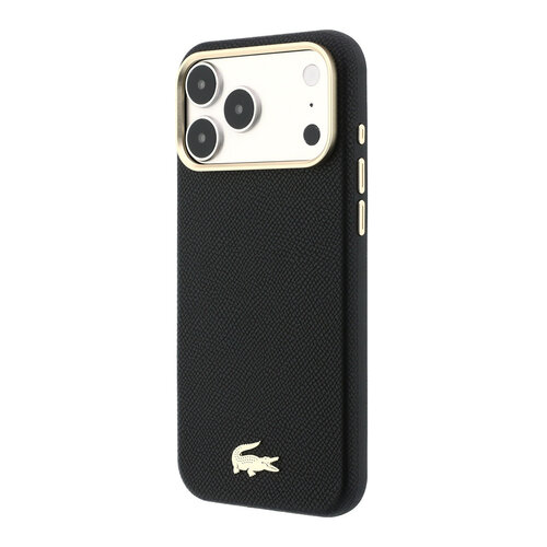 Lacoste Lacoste iPhone 18 Pro Max/iPhone 17 Pro Max Hartschalenhülle MagSafe PVC Champs Élysées Prägung - Schwarz