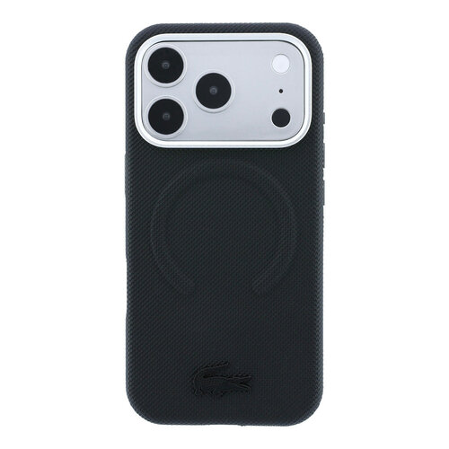 Lacoste Lacoste iPhone 18 Pro Max/iPhone 17 Pro Max Hartschalenhülle MagSafe PVC Petit Piqué Prägung - Schwarz