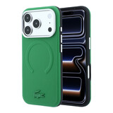 Lacoste Lacoste iPhone 18 Pro Max Back-Cover hul - HC Magsafe PVC Petit Pique Embossed Estragon - Olive