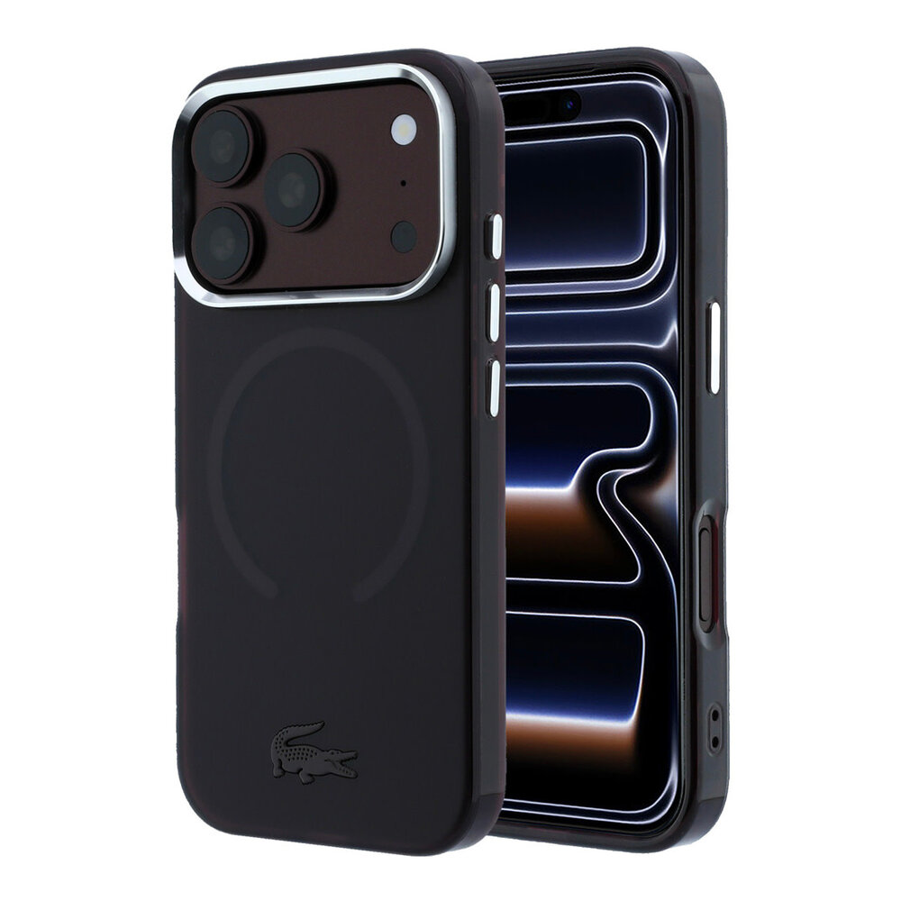 Lacoste Lacoste iPhone 18 Pro Max Backcover hoesje - HC Magsafe IML Frosted - Burgundy Lacoste Lacoste iPhone 18 Pro Max Backcover hoesje - HC Magsafe IML Frosted - Burgundy