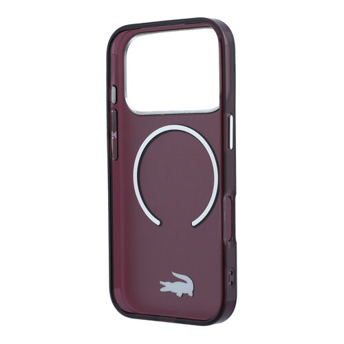 Lacoste Lacoste iPhone 18 Pro Max/iPhone 17 Pro Max Hartschalenhülle MagSafe IML Matte Oberfläche - Bordeaux