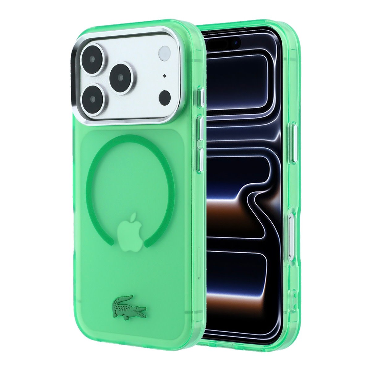 Lacoste Lacoste iPhone 18 Pro Max Backcover hoesje - HC Magsafe IML Frosted Estragon - Groen