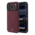 Mercedes-Benz Mercedes-Benz iPhone 18 Pro/iPhone 17 Pro Hartschalenhülle MagSafe PU-Kunstleder 3D - Bordeaux