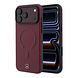 Mercedes-Benz Mercedes-Benz iPhone 18 Pro Back-Cover hul - HC Magsafe PU Leather 3D - Burgundy Mercedes-Benz Mercedes-Benz iPhone 18 Pro Back-Cover hul - HC Magsafe PU Leather 3D - Burgundy