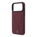 Mercedes-Benz Mercedes-Benz iPhone 18 Pro Max/iPhone 17 Pro Max Hartschalenhülle MagSafe PU-Kunstleder 3D - Bordeaux
