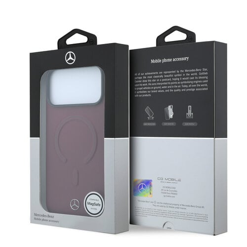 Mercedes-Benz Mercedes-Benz iPhone 18 Pro Max/iPhone 17 Pro Max Hartschalenhülle MagSafe PU-Kunstleder 3D - Bordeaux