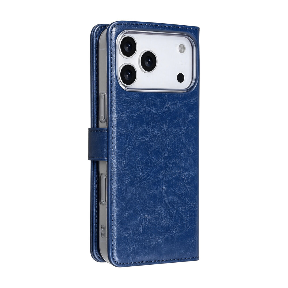 TUNIQ TUNIQ iPhone 18 Pro Max Back cover case - PU+TPU Booktype Case - Blue