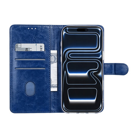 TUNIQ TUNIQ iPhone 18 Pro Max Backcover hoesje - PU+TPU Booktype Case - Blauw TUNIQ TUNIQ iPhone 18 Pro Max Backcover hoesje - PU+TPU Booktype Case - Blauw