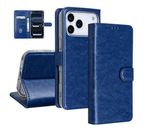 TUNIQ TUNIQ iPhone 18 Pro Max Back cover case - PU+TPU Booktype Case - Blue TUNIQ TUNIQ iPhone 18 Pro Max Back cover case - PU+TPU Booktype Case - Blue