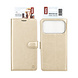 TUNIQ TUNIQ iPhone 18 Pro Max Back cover case - PU+TPU Booktype Case - Gold