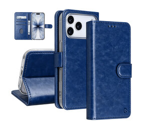 TUNIQ TUNIQ iPhone 18 Pro Back cover case - PU+TPU Booktype Case - Blue TUNIQ TUNIQ iPhone 18 Pro Back cover case - PU+TPU Booktype Case - Blue