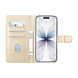 TUNIQ TUNIQ iPhone 18 Pro Back cover case - PU+TPU Booktype Case - Gold